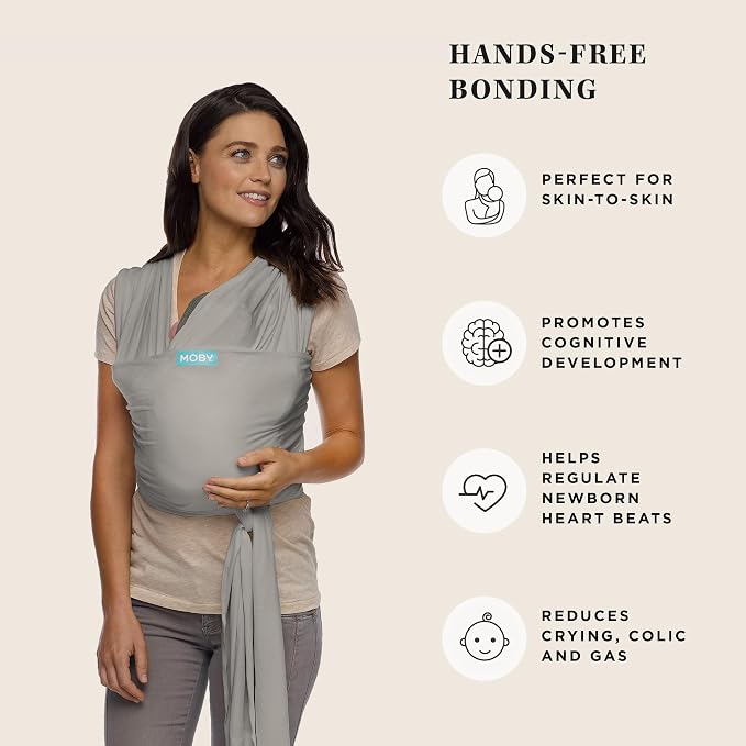Moby Baby Wrap Carrier Classic for Newborns to Toddlers, Infant Sling Carrier - Image 5