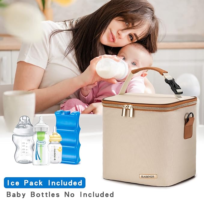Breastmilk Cooler Bag with Ice Pack Fits 6 Baby Bottles Up to 9 Ounce, Baby - Image 6