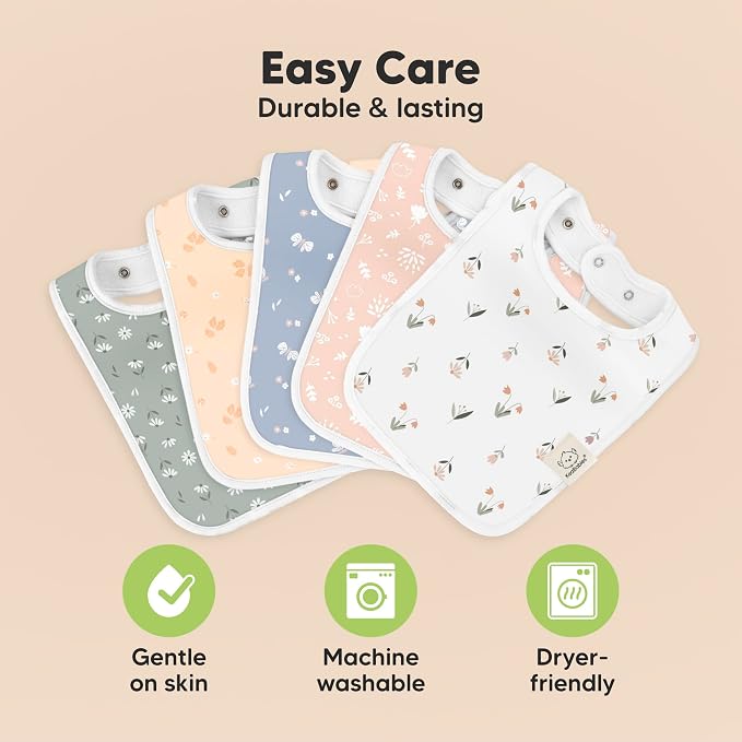 KeaBabies 8-Pack Organic Baby Bibs - Image 7