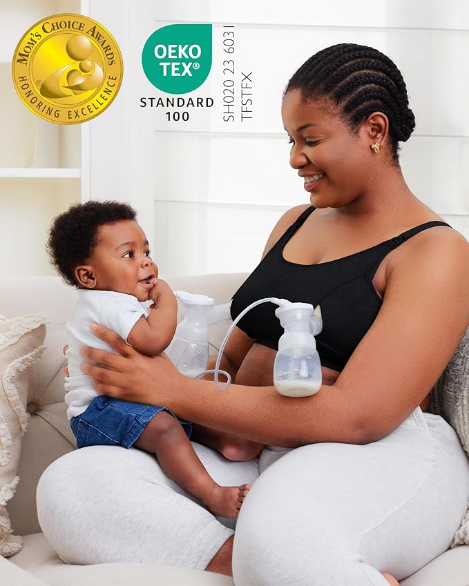 Momcozy Hands Free Pumping Bra, Adjustable Breast-Pumps Holding and Nursing Bra - Image 7