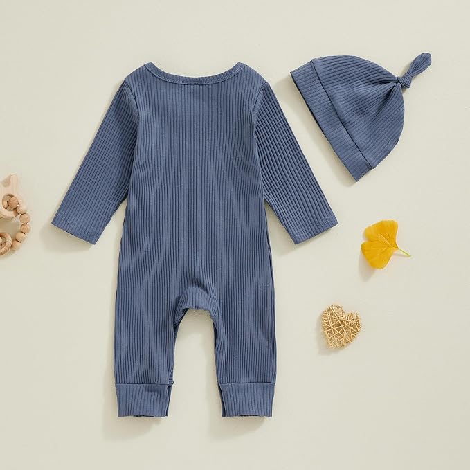 Fernvia Newborn Baby Boy Clothes Letters Print Bodysuit 3 6 9 12 18 Months Long - Image 3