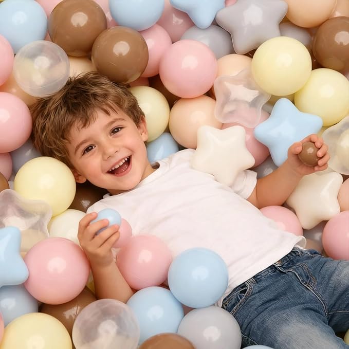 GOGOSO Ball Pits Balls for Toddlers Pack of 50 100 200 Plastics Shape Ball - Image 4