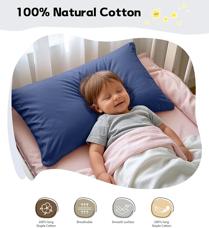 Deep Dream Toddler Pillowcases for 13x18 Pillow 2 Pack, 100% Cotton Travel - Image 3