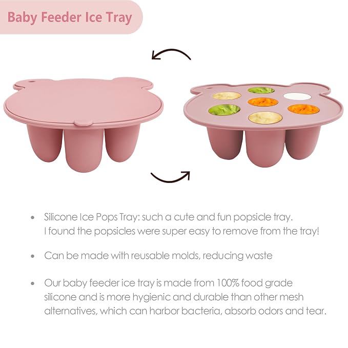 Big Spinach Silicone Freezer Tray Baby Fruit Feeder Food Teething Set Must-Have - Image 6