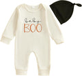 Newborn Infant Baby Boy Halloween Outfit Little Pumpkin Embroidery Romper by Doqcey