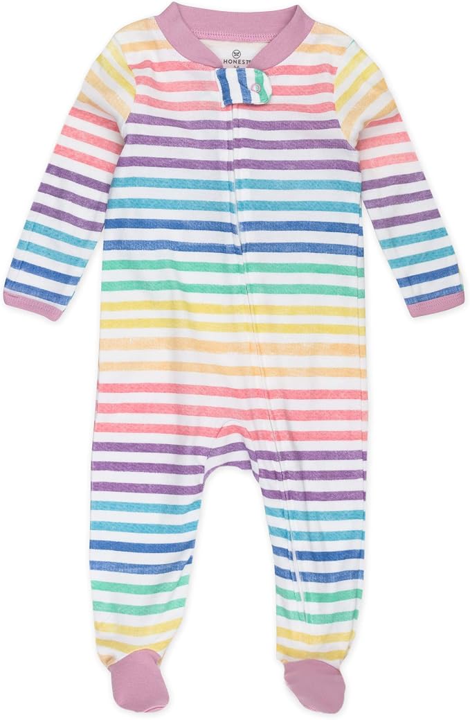 HonestBaby Sleep and Play Footed Pajamas One-Piece Sleeper Jumpsuit Zip-Front - Image 3