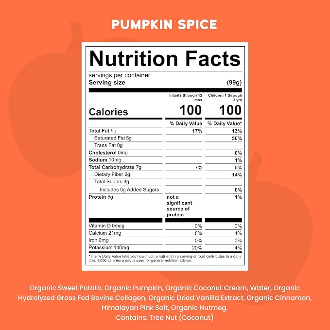 Serenity Kids 6+ Months Pumpkin Smoothie Baby Pouch Food - Image 2