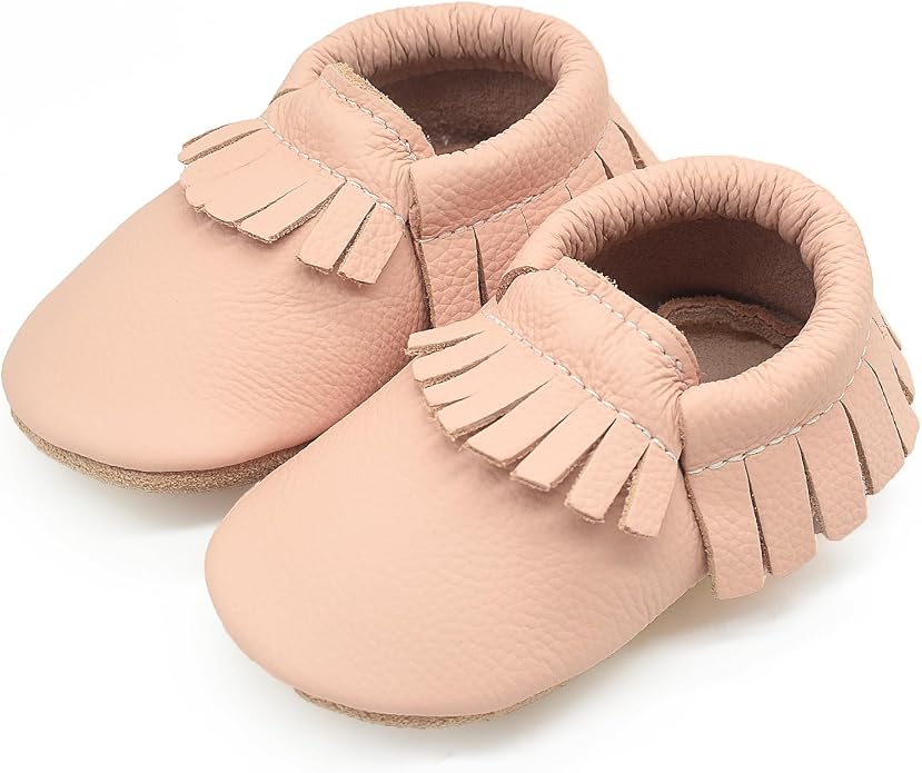 OWLOWLA Baby Moccasins Soft Sole Leather Baby Shoes Infant Toddler Pre-Walker - Image 2