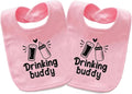 Baby Twins Bibs Drinking Buddy Newborn Baby Bibs Cute Unisex Bibs Set Toddler by QIANWANYI