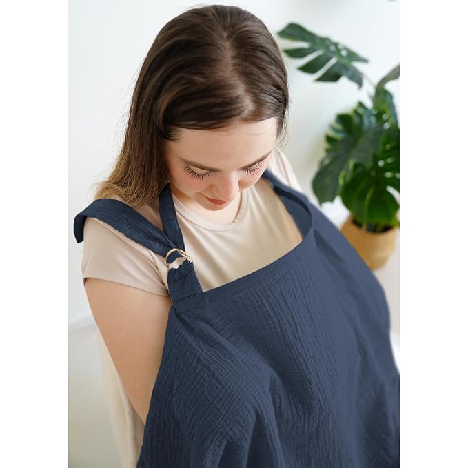 Muslin Nursing Covers for Breastfeeding, Privacy Breast Feeding Cover - Image 2