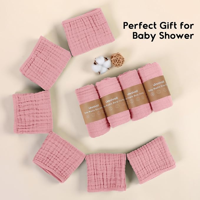 Muslin Burp Cloths for Baby 100% Cotton Burping Cloths for Boys Girls Large - Image 7