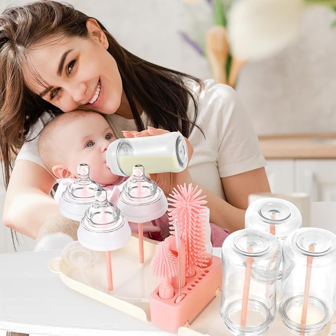 Portable Baby Bottle Brush Set, 7-in-1 Travel Baby Bottle Cleaning Kit - Image 8