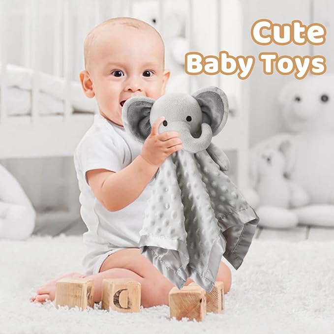 Pro Goleem Elephant Loveys for Babies Soft Security Blanket Infant Snuggle Toy - Image 4