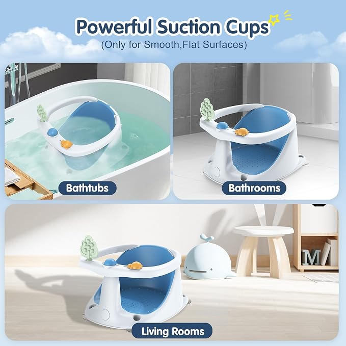 Baby Bath Seat for Babies 6 Months & Up, Non-Slip - Image 6