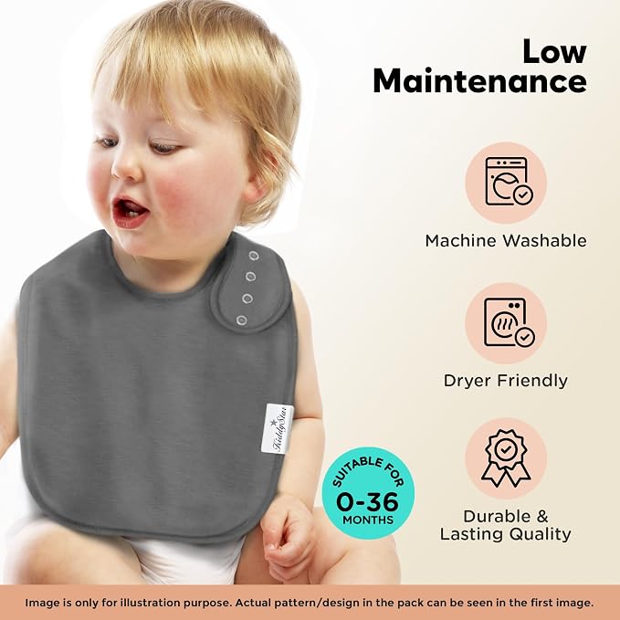 Organic Cotton Baby Bibs for Boys & Girls – Soft, Absorbent Teething & Drool - Image 5
