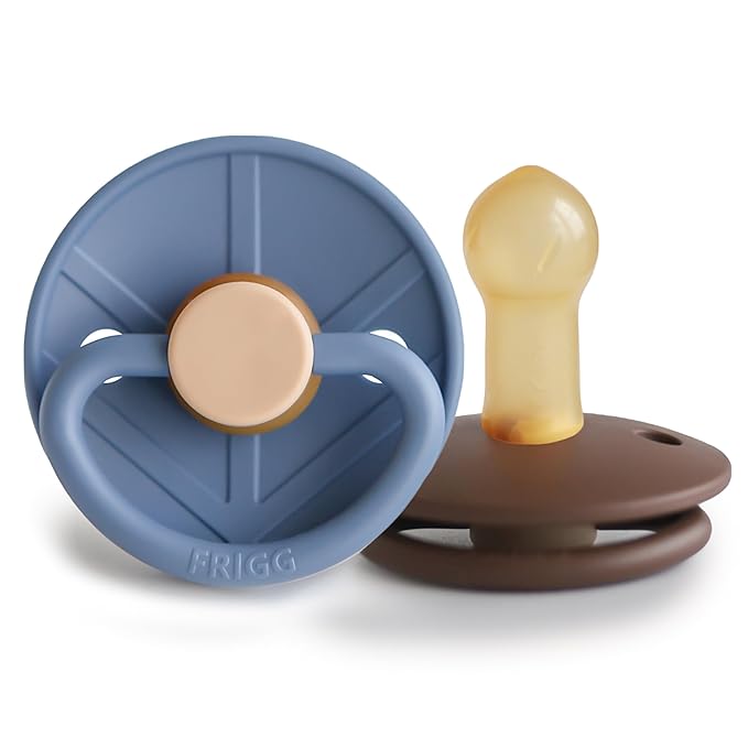 FRIGG Little Viking Natural Rubber Baby Pacifier 2-Pack | Made in Denmark | by mushie