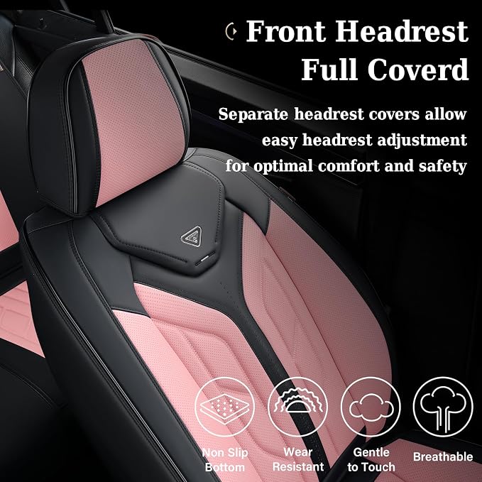 Coverado Front Seat Covers, Car Seat Covers Front Seats, Leather Seat Covers - Image 5