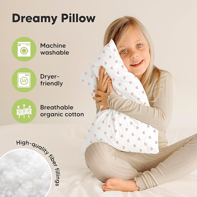 KeaBabies 2-Pack Toddler Pillow 13x18 - Image 4