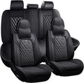 Car Seat Cover Full Set, Waterproof Leather Seat Cover, Front and Rear Auto by Unknown