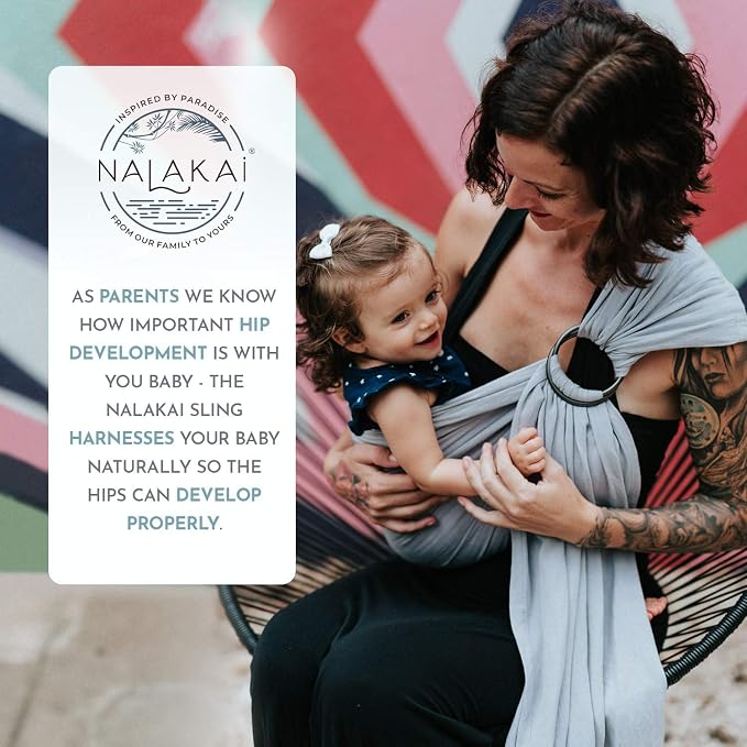 Nalakai Ring Sling Baby Carrier, Soft Linen Baby Sling, Baby Wrap, and Giving - Image 6