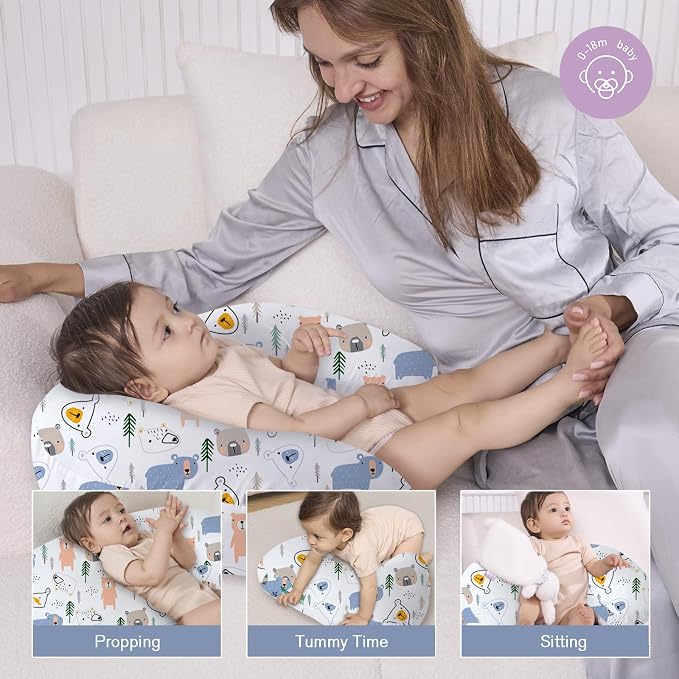 Little Grape Land Nursing Pillow, Upgraded Breast Feeding Pillow - Image 2