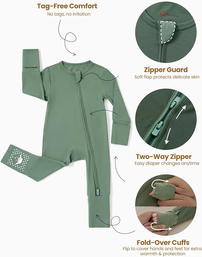 PATPAT Baby Footie Romper with Mittens - Image 6