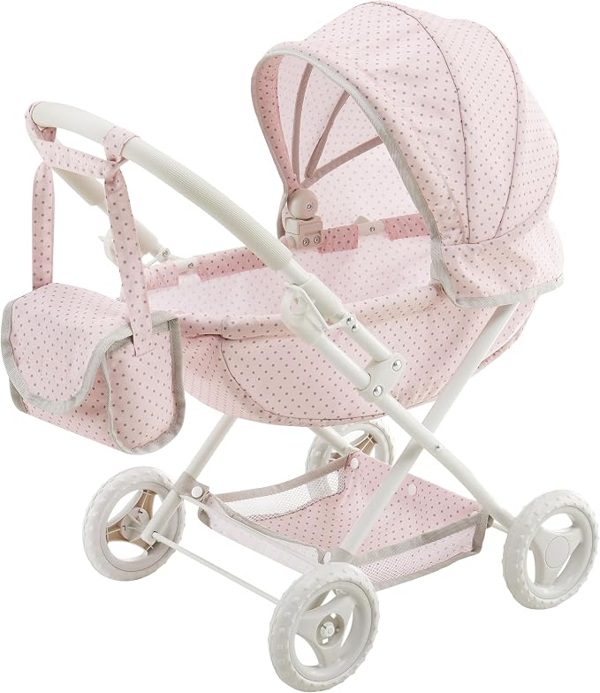 Olivia's Little World Polka Dot Princess Baby Doll Pram Stroller by OliviasLittleWorld