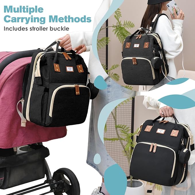 Diaper Bag Backpack, Large Waterproof Lightweight Diaper Bag - Image 3