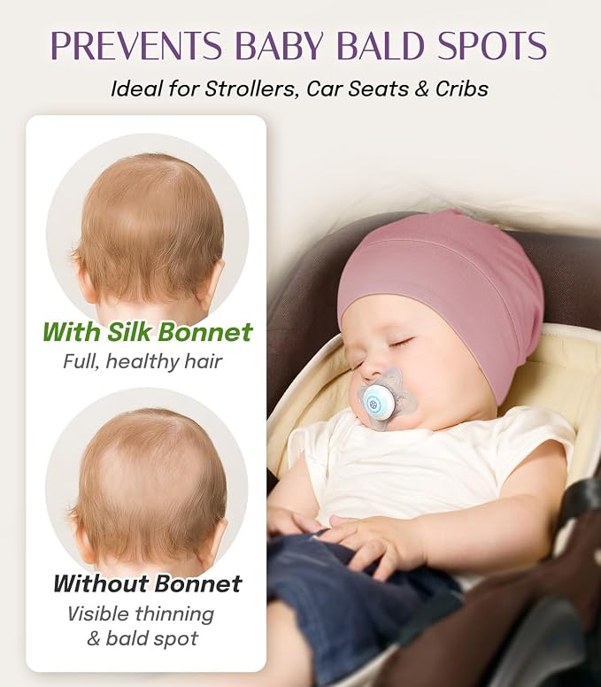 OLESILK Silk Baby Bonnet for 0-6 Months - Image 7