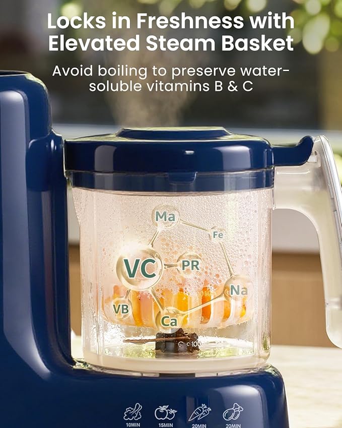 GROWNSY Baby Food Maker with Steam Basket, One Step Baby Food Processor Steamer - Image 2
