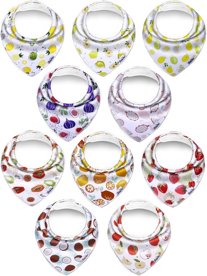 Organic Cotton Baby Bibs for Boys & Girls – Soft, Absorbent Teething & Drool by KiddyStar%C2%AE