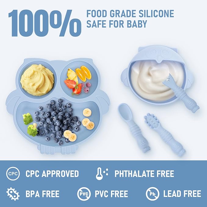Baby Weaning Set, Silicone Baby Feeding Set, Toddler Weaning Set - Image 2
