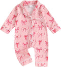 Balaflyie Baby Girl Button Down Pajamas Romper One-Piece Jumpsuit Long Sleeve by Balaflyie