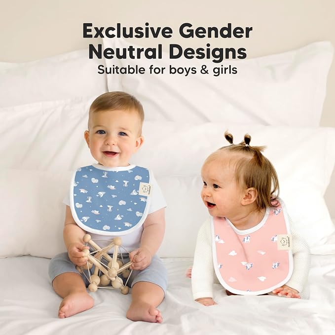 8-Pack Organic Baby Bibs for Boys, Girls - Image 6