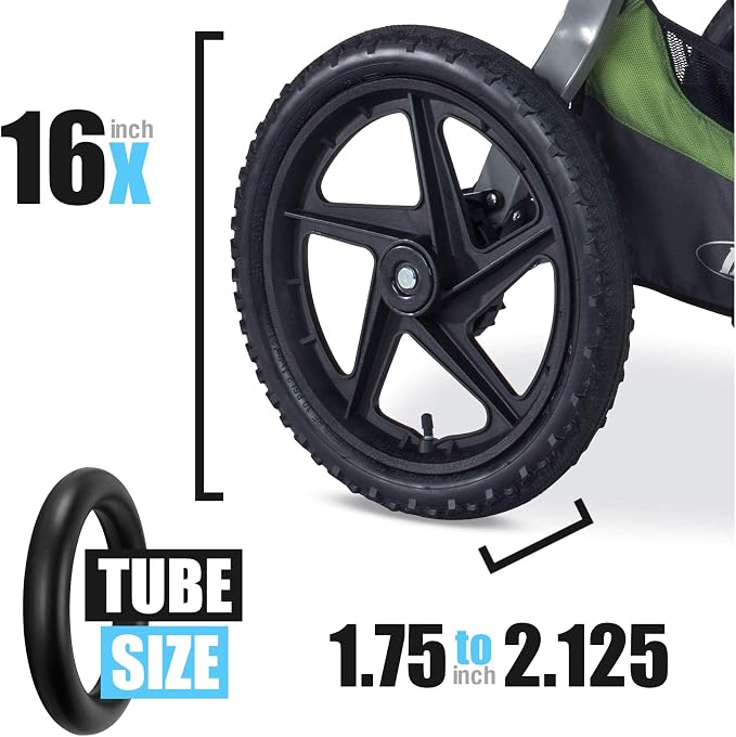 BOB Stroller Tire Tube Replacement 16"x1.75" Rear Inner Tube - Image 3