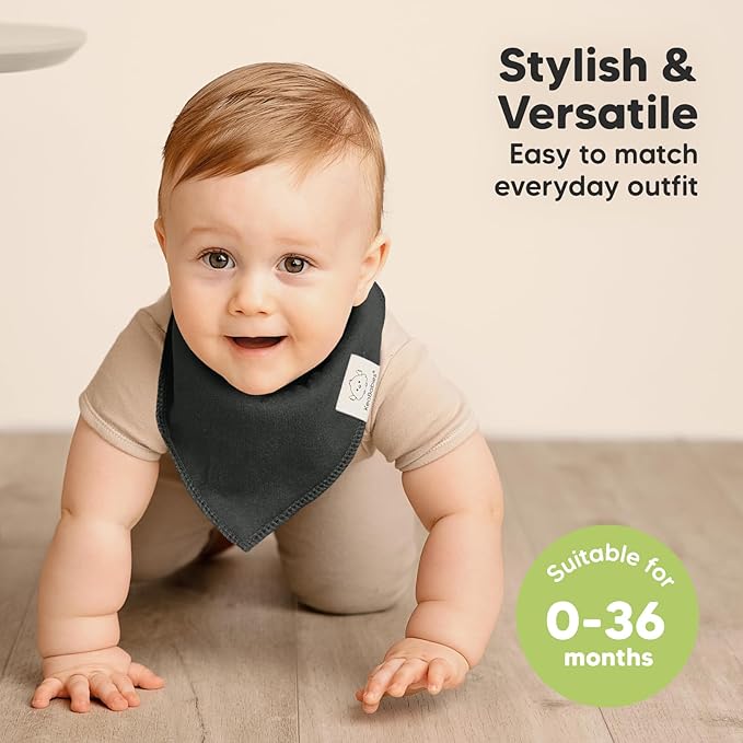 8-Pack Organic Baby Bandana Bibs - Image 4