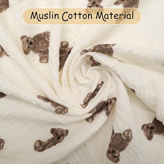 Muslin Nursing Cover for Baby Breastfeeding, Breathable 100% Cotton - Image 2