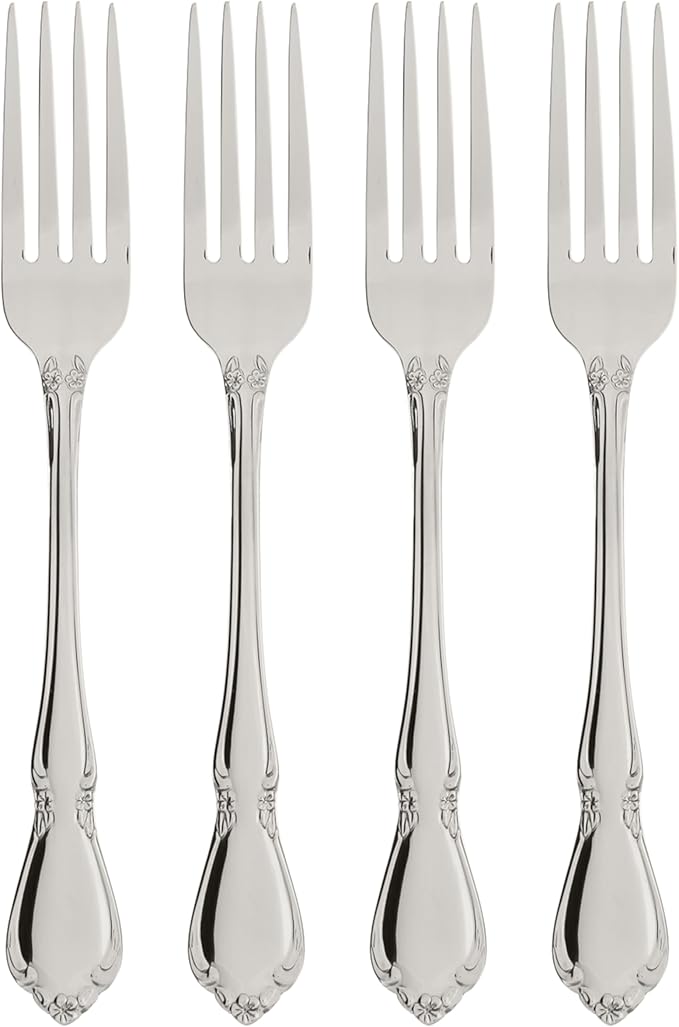Oneida Chateau Fine Flatware Dinner Forks, 18/10 Stainless Steel by Oneida