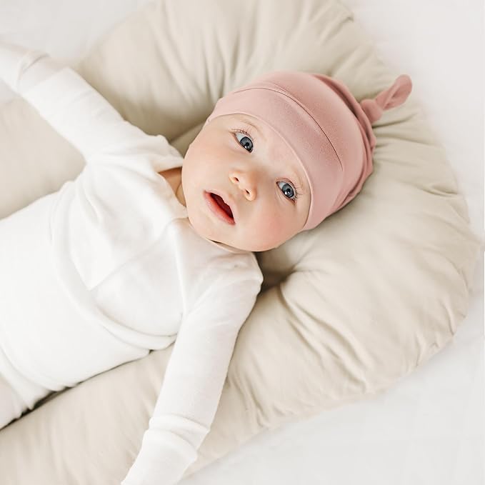 Konssy 6 Pack Baby Newborn Hats Set Knot Beanie Hats Soft - Image 2