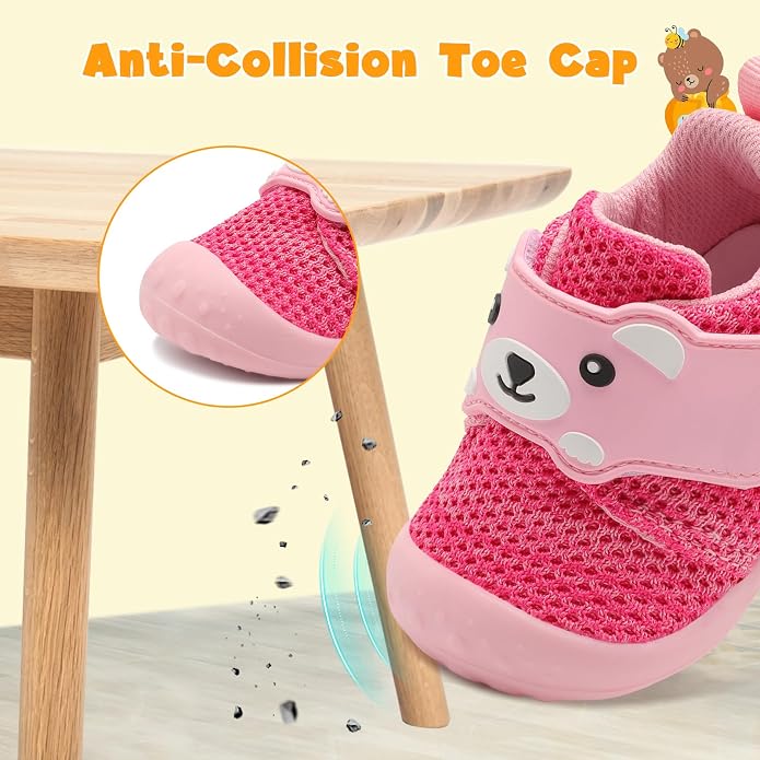 FEETCITY Baby Walking Shoes Wide Baby Shoes Boys Girls Infant Sneakers Crib - Image 5