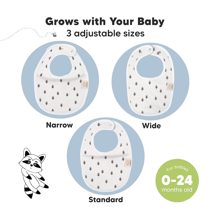8-Pack Organic Baby Bibs for Boys, Girls - Image 4