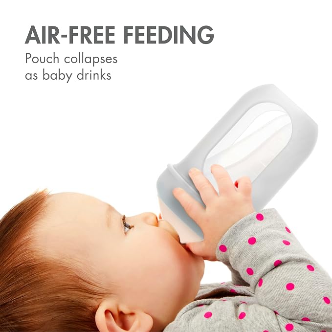 Boon Nursh Reusable Silicone Pouch Baby Bottles - Image 2