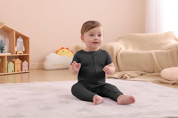 GUISBY Footless Short Sleeve Baby Pajamas - Image 7