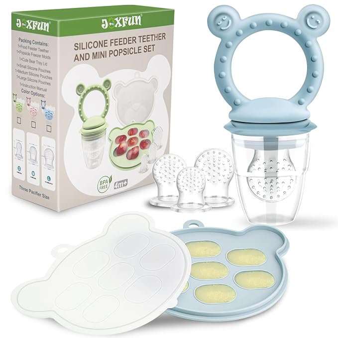 JEXFUN Silicone Baby Fruit Food Feeder Pacifier & Breastmilk Popsicle Freezer by JEXFUN