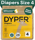 DYPER Baby Diapers Size 4 – Plant-Based, Hypoallergenic, Fragrance-Free & Ultra by DYPER