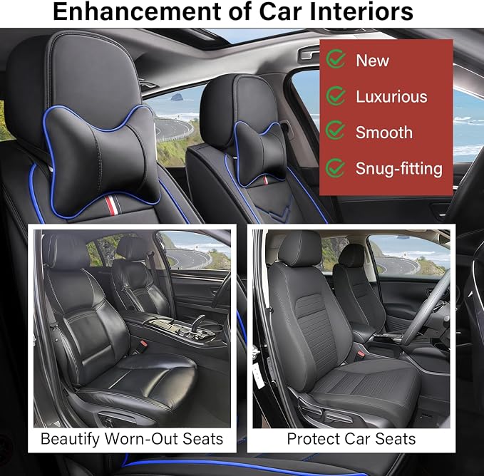 Leather Car Seat Covers Fit for LR LR4 2009-2016, 5 Seater Waterproof and - Image 6