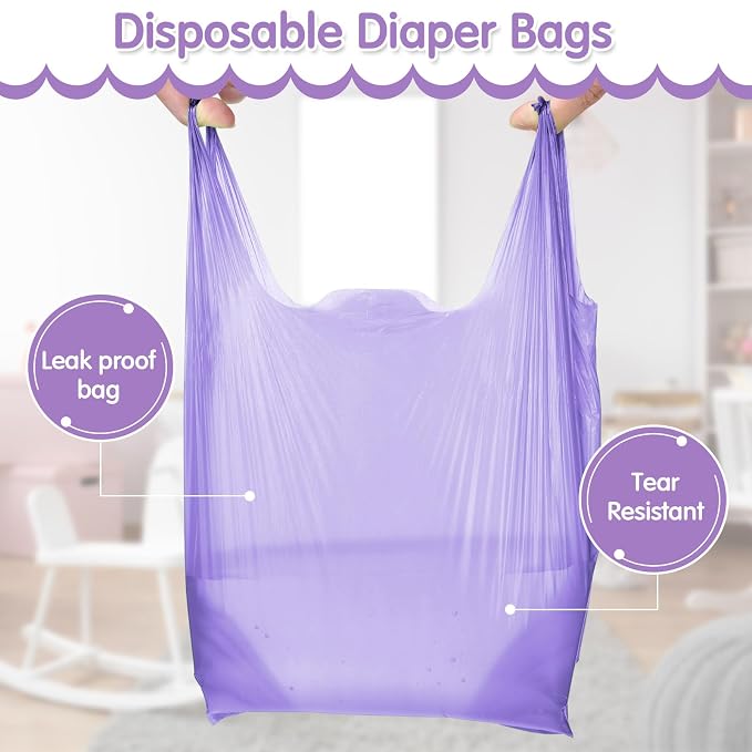 Honoson 1200 Count Baby Disposable Diaper Bags Scented Diaper Sacks - Image 3