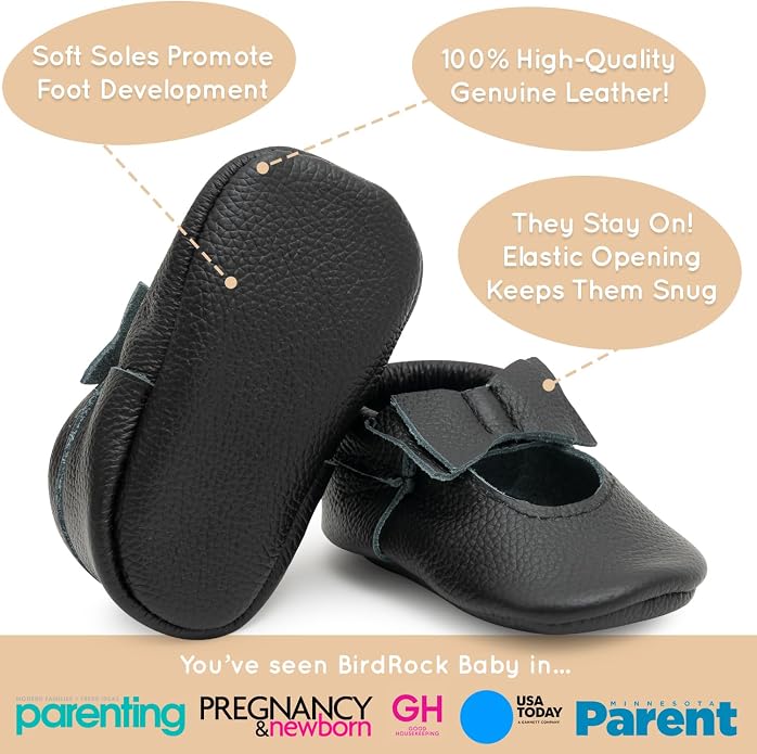 BirdRock Baby Bow and Knot Moccasins - Image 3