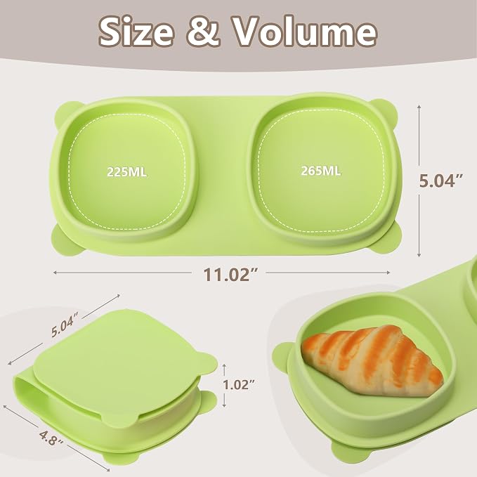 Silicone Foldable Novelty Dinner Plates, Suction Plates - Image 3