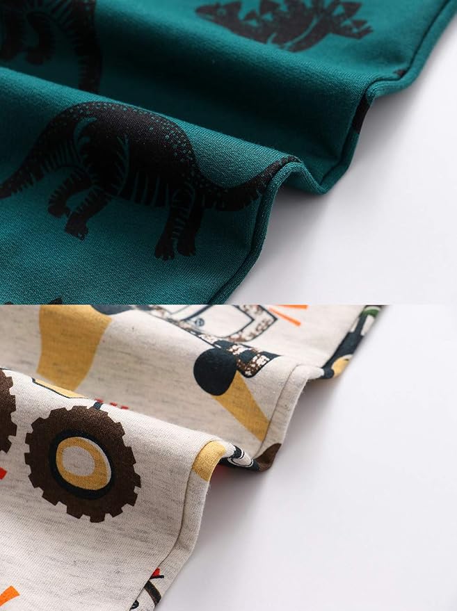 HUAER& Baby Boy's Jogger Pants Dinosaur Car Animal Print Drawstring Elastic - Image 5